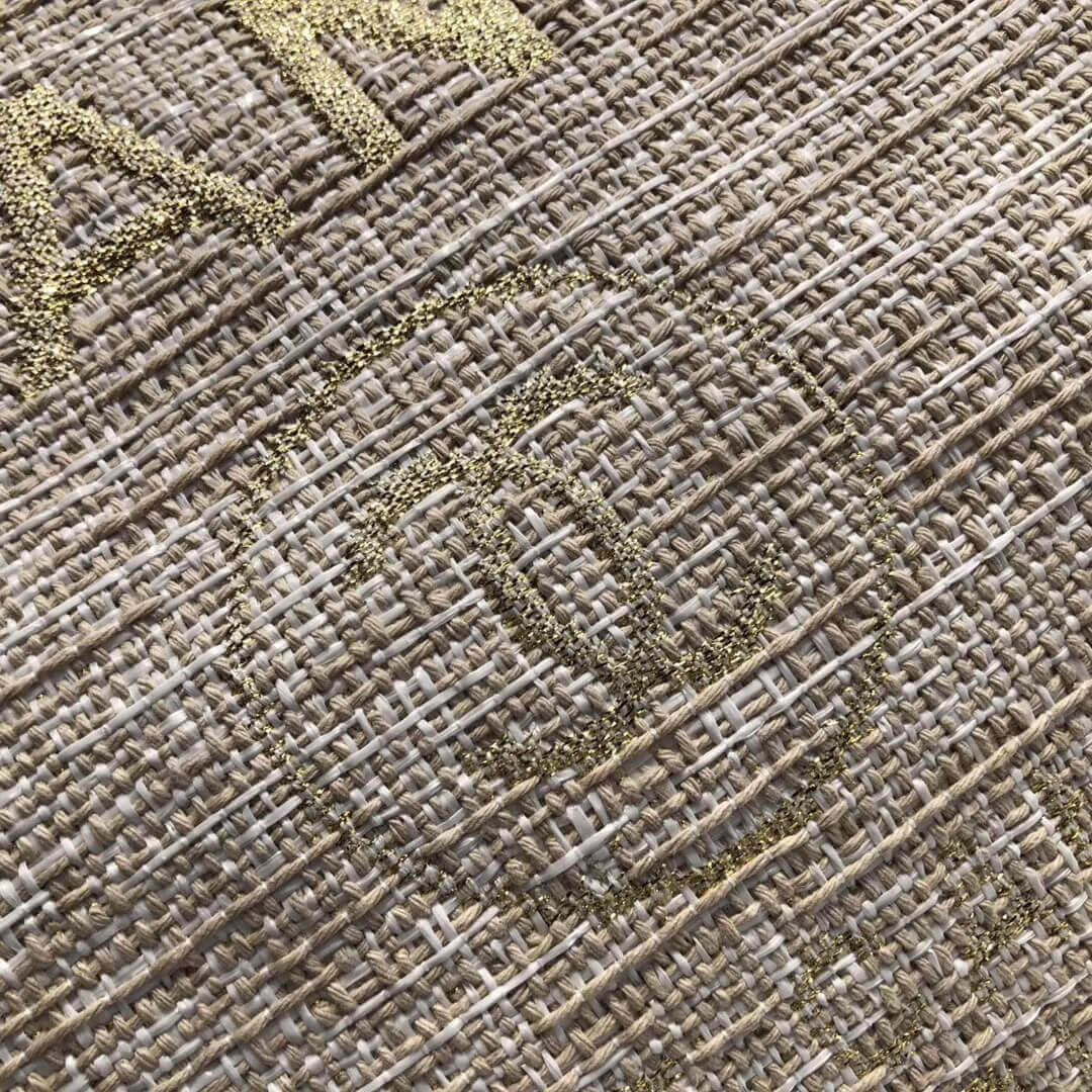 Chanel Deauville Tote 38cm Canvas Bag A66941 Cream / Beige