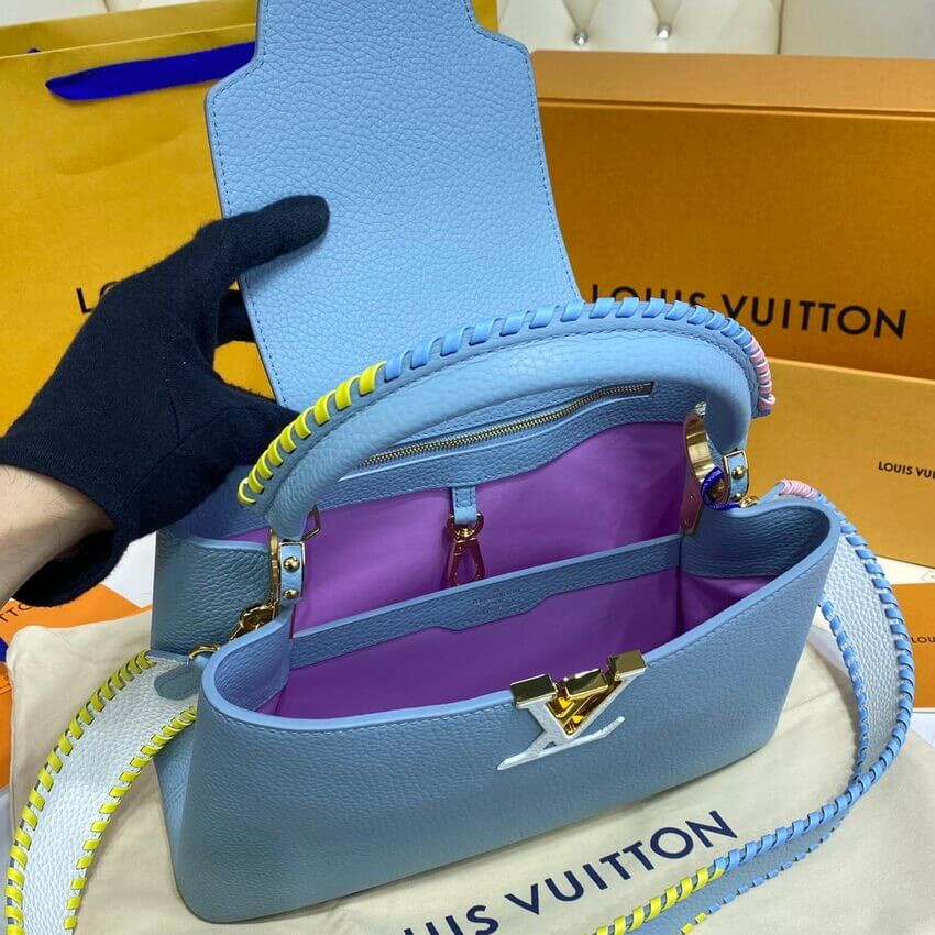 Louis Vuitton Capucines MM Bag M57672 Olympus Blue