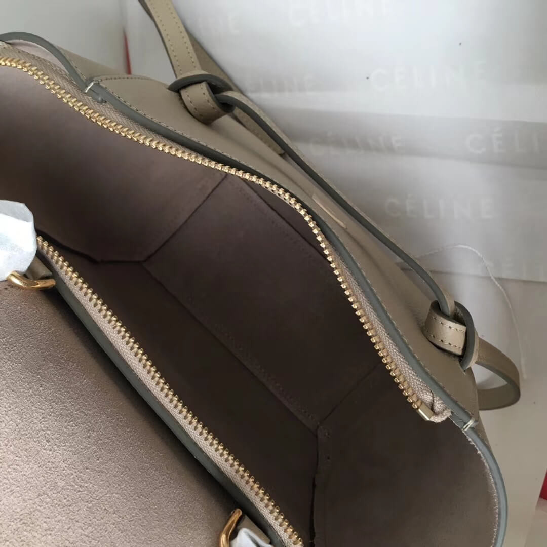 Celine Micro Belt Bag In Grained Calfskin 189153 Light Taupe