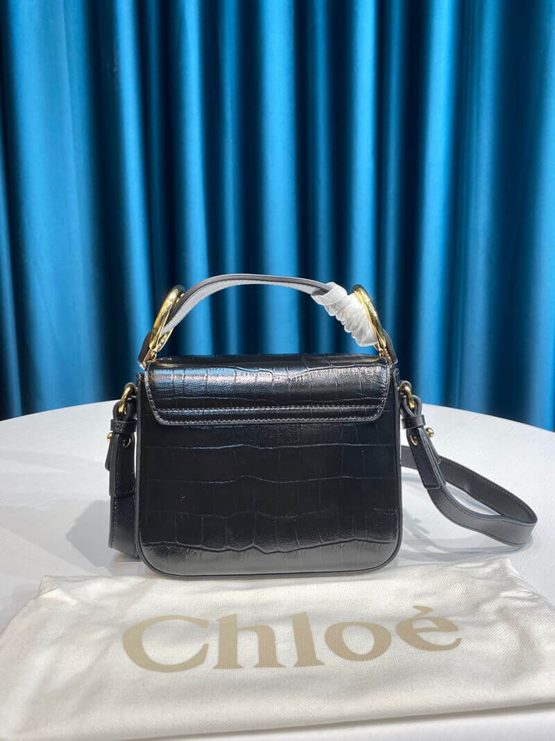 Chloe C Mini Bag In Embossed Croco A873