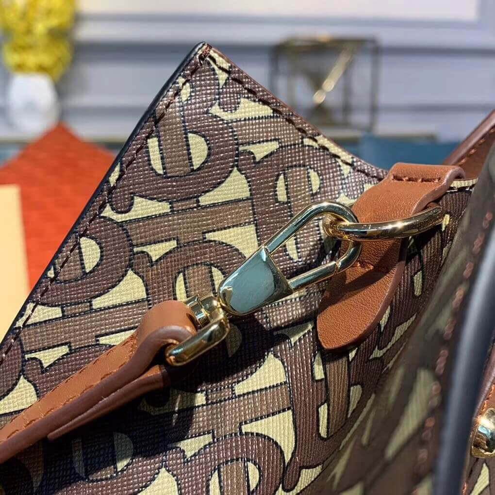 Burberry Small Monogram Print E-canvas Portrait Tote Bag 80250761
