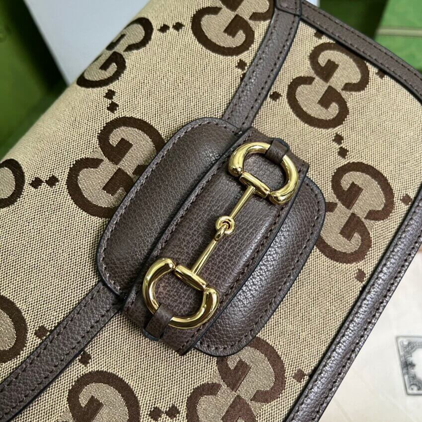 Gucci Horsebit 1955 Shoulder Bag with Jumbo GG 602204