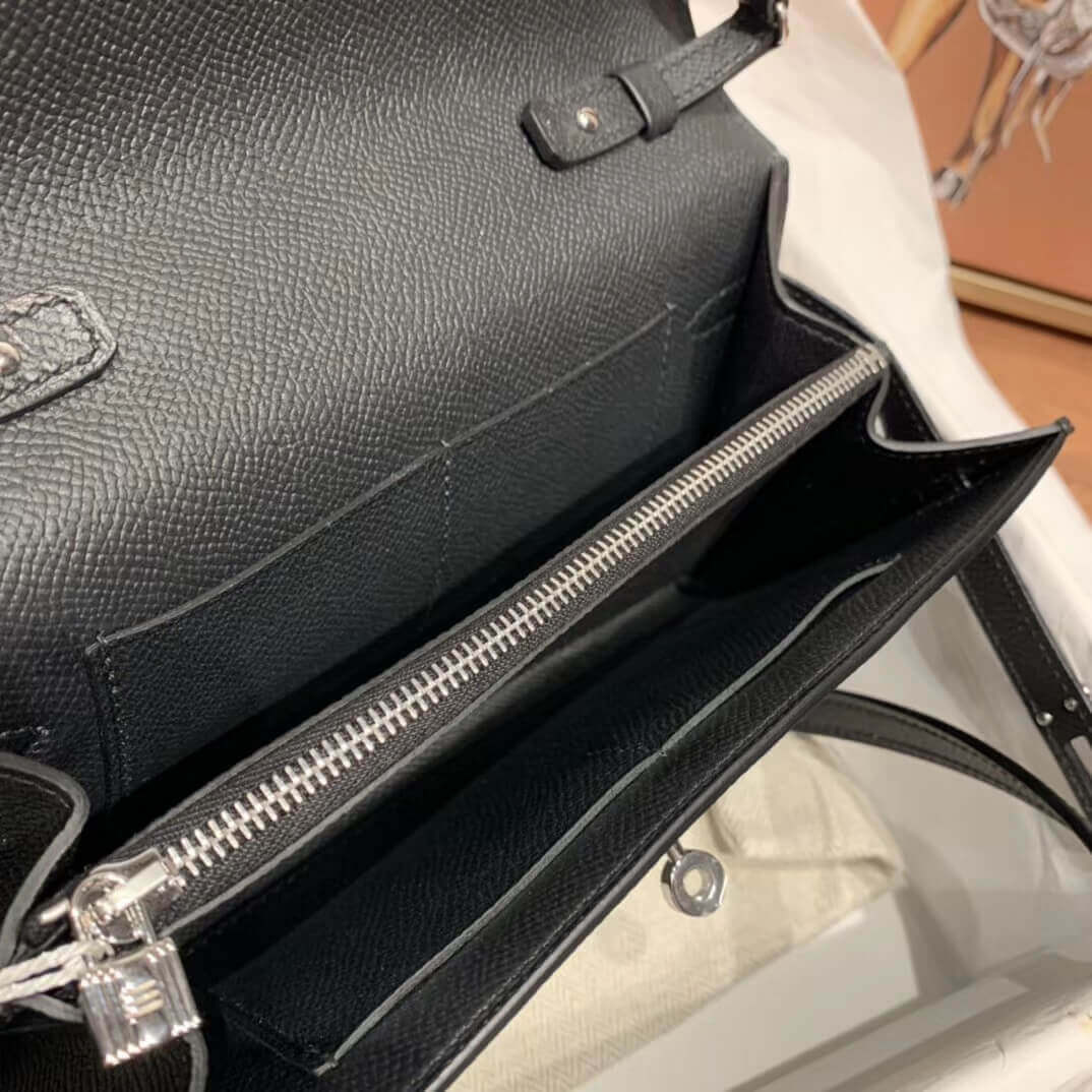 Hermes Kelly Wallet to Go Woc 499041 Black