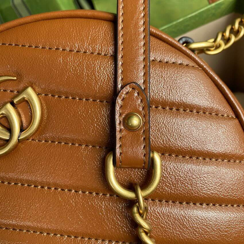 Gucci GG Marmont Mini Round Shoulder Bag 550154