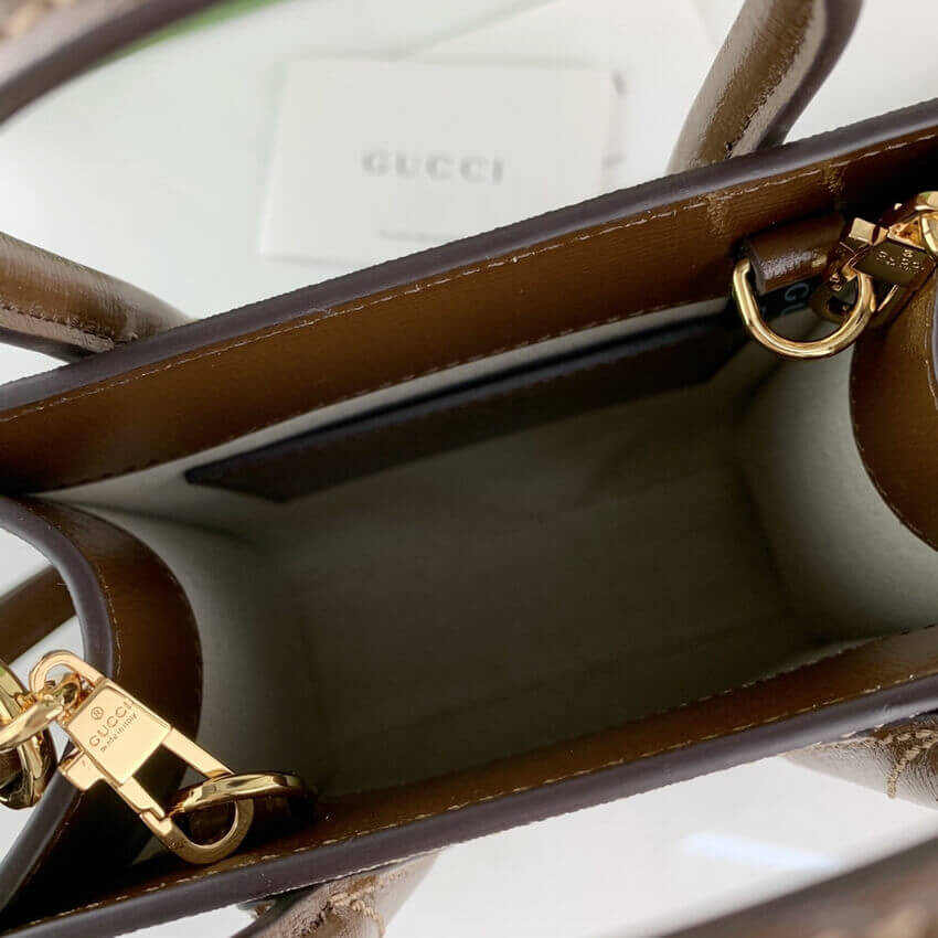 Gucci Mini Tote Bag with Interlocking G in GG Supreme 671623