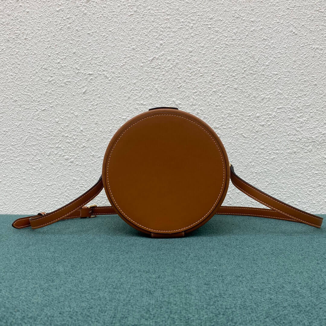 Celine Medium Tambour Bag In Triomphe Canvas 195192 White