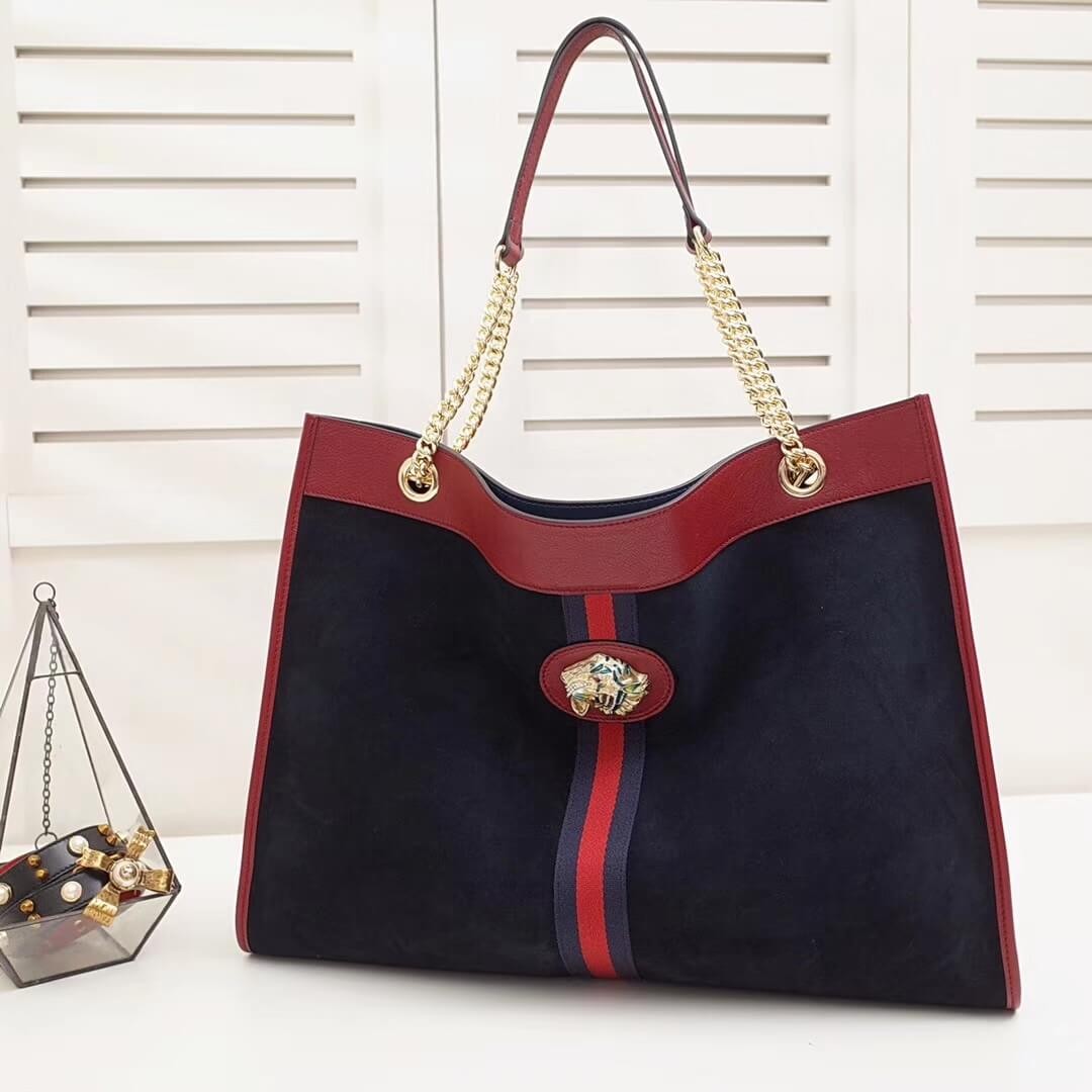 Gucci Suede Rajah Large Tote 537219