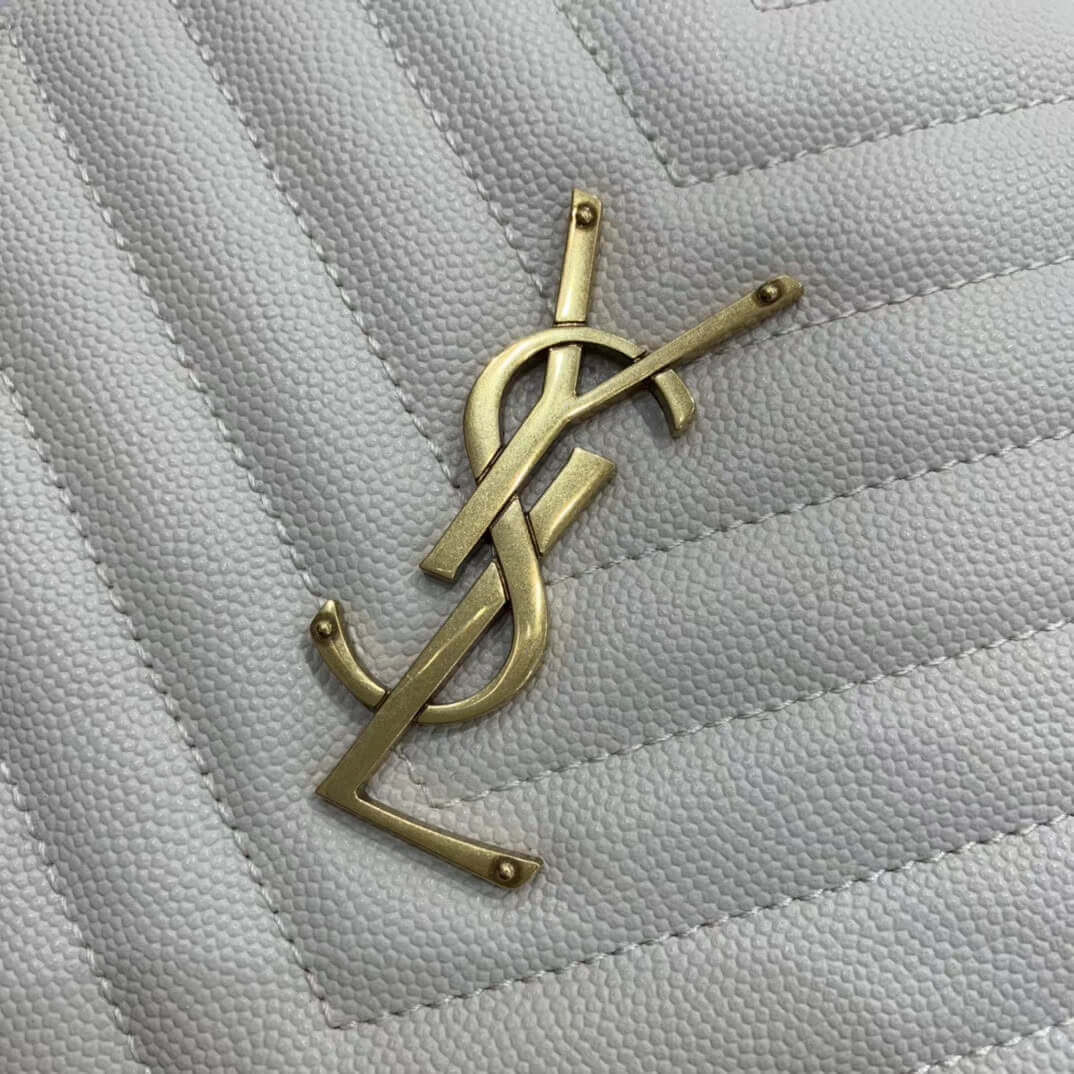 Saint Laurent Vinyle Round Camera Bag In Chevron-quilted Grain Leather 6104361