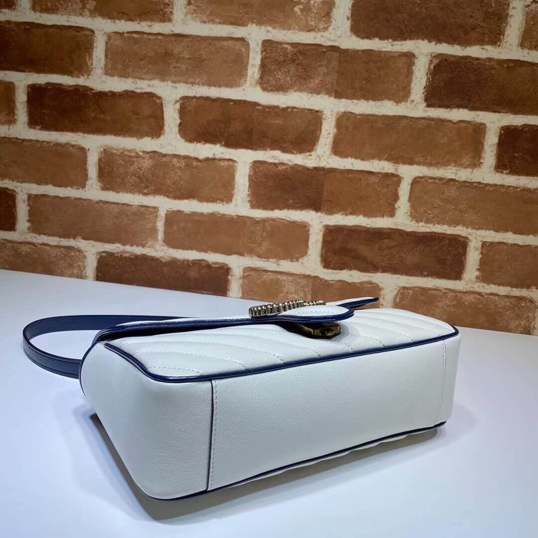 Gucci GG Marmont Small Shoulder Bag 443497 White