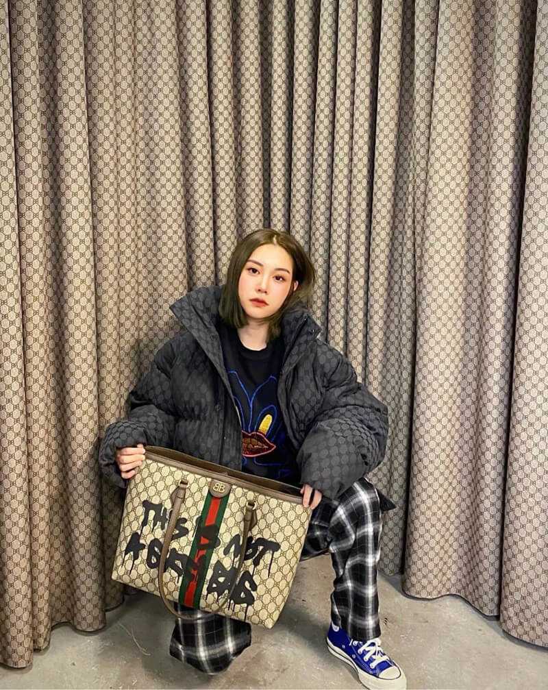 Balenciaga x Gucci Hacker Graffiti Medium Tote Bag 680125