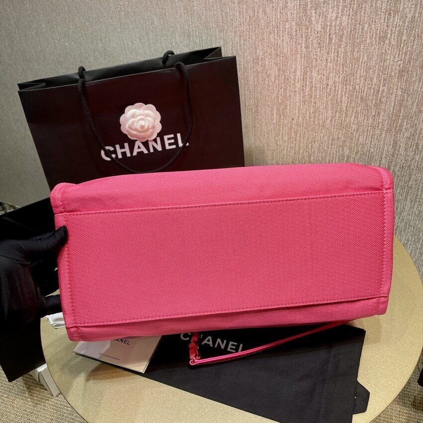 Chanel 21S Deauville Peachblow Yellow Large Shopping Bag A66941