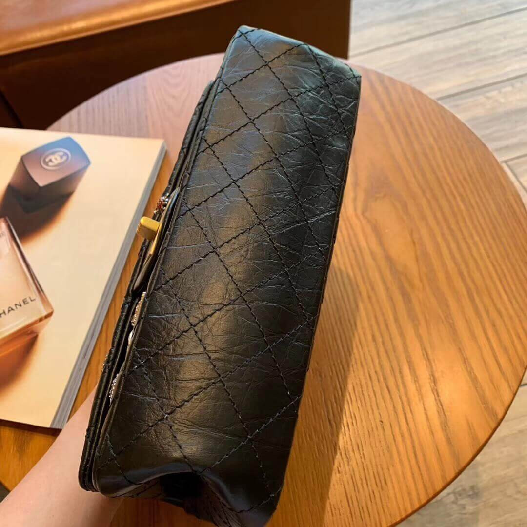 Chanel Aged Calfskin Lucky Charms 2.55 Reissue 225 Flap Black