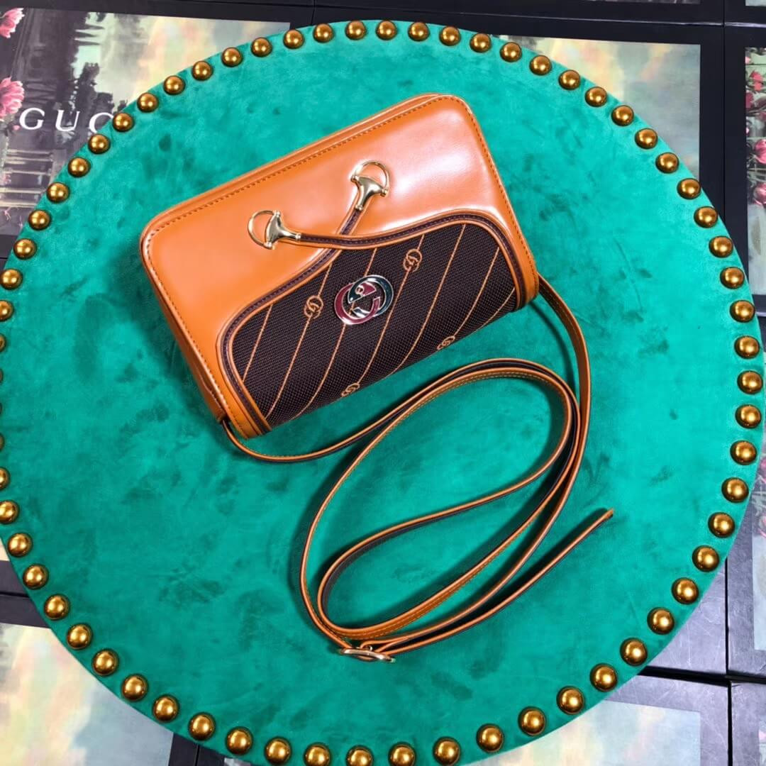 Gucci Calfskin Canvas Rajah Shoulder Bag 424224