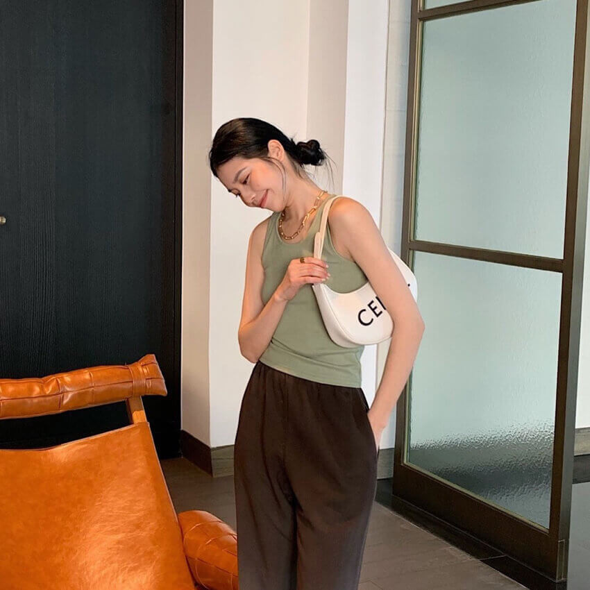 Celine Ava Bag In Smooth Calfskin With Celine Print 193953