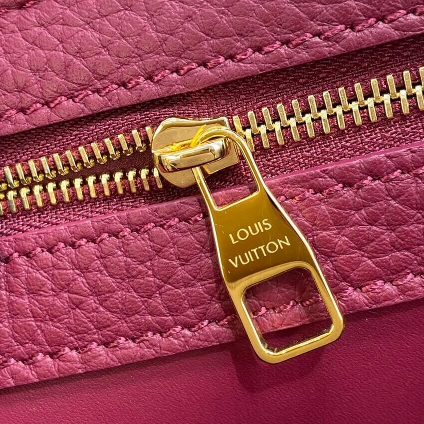 Louis Vuitton Capucines MM M58610 Eggshell/Lie de Vin Red