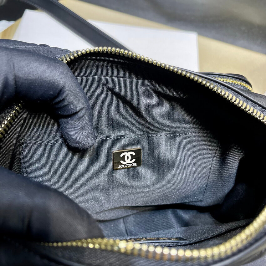 Chanel Calfskin Leather Camera Case AS2924 Black