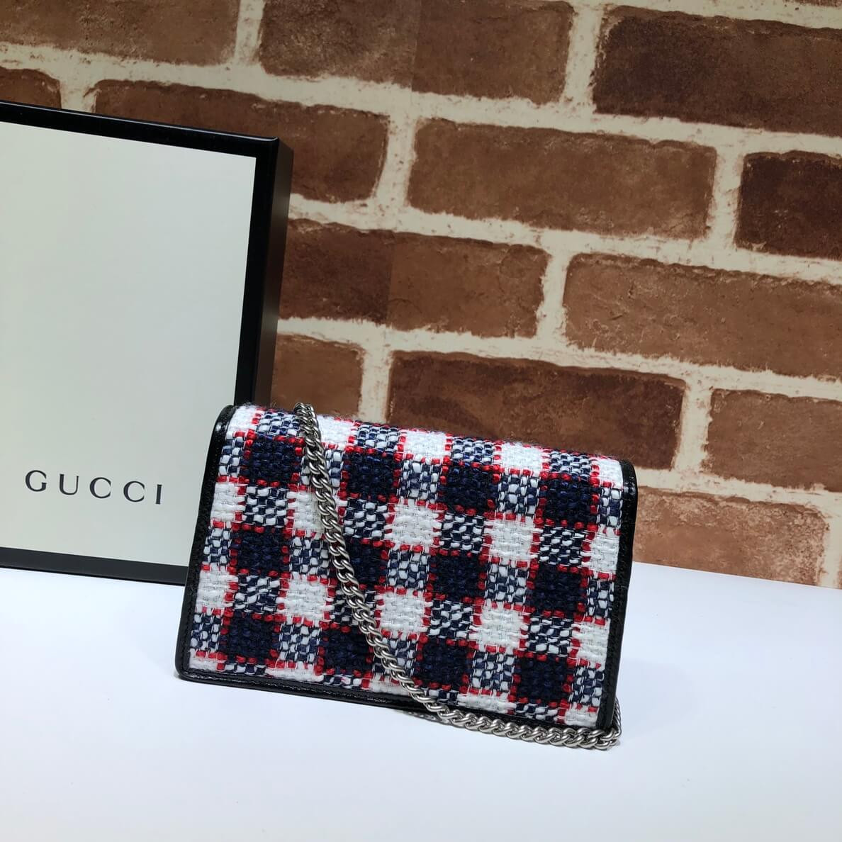 Gucci Dionysus Check Tweed Mini Bag 476432