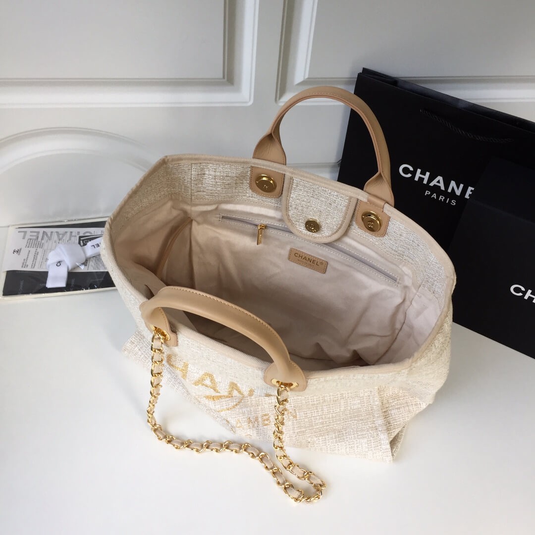 Chanel Mixed Fibers Shopping Bag A66942