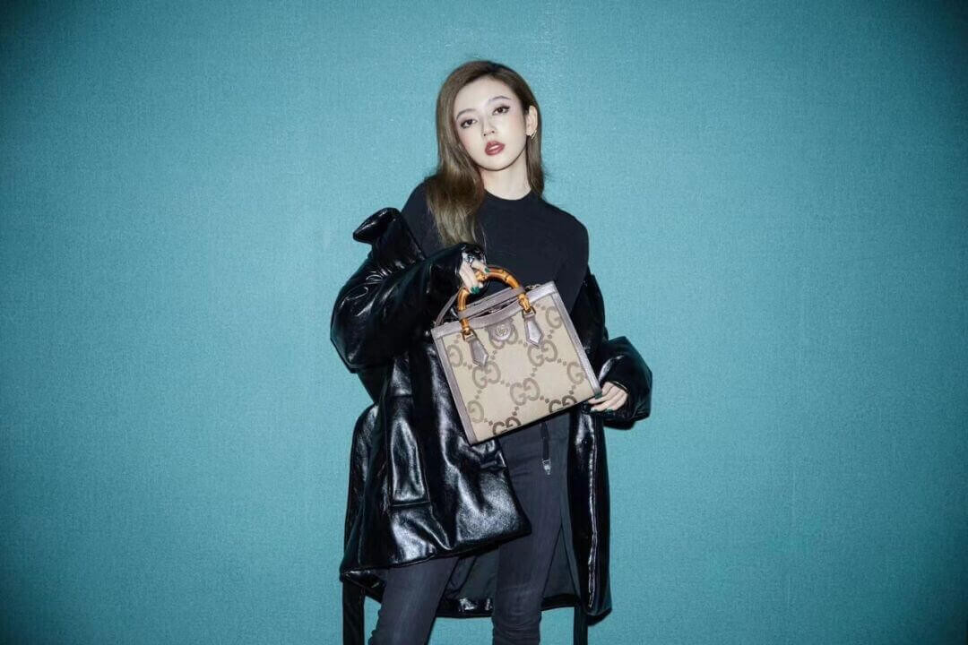 Gucci Diana Jumbo GG Small Tote Bag 660195 Brown