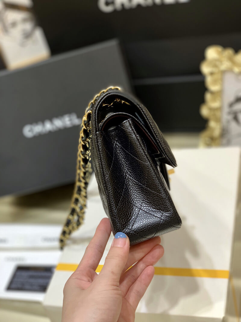 Chanel Small Classic Double Flap Bag A01113 Caviar Calfskin