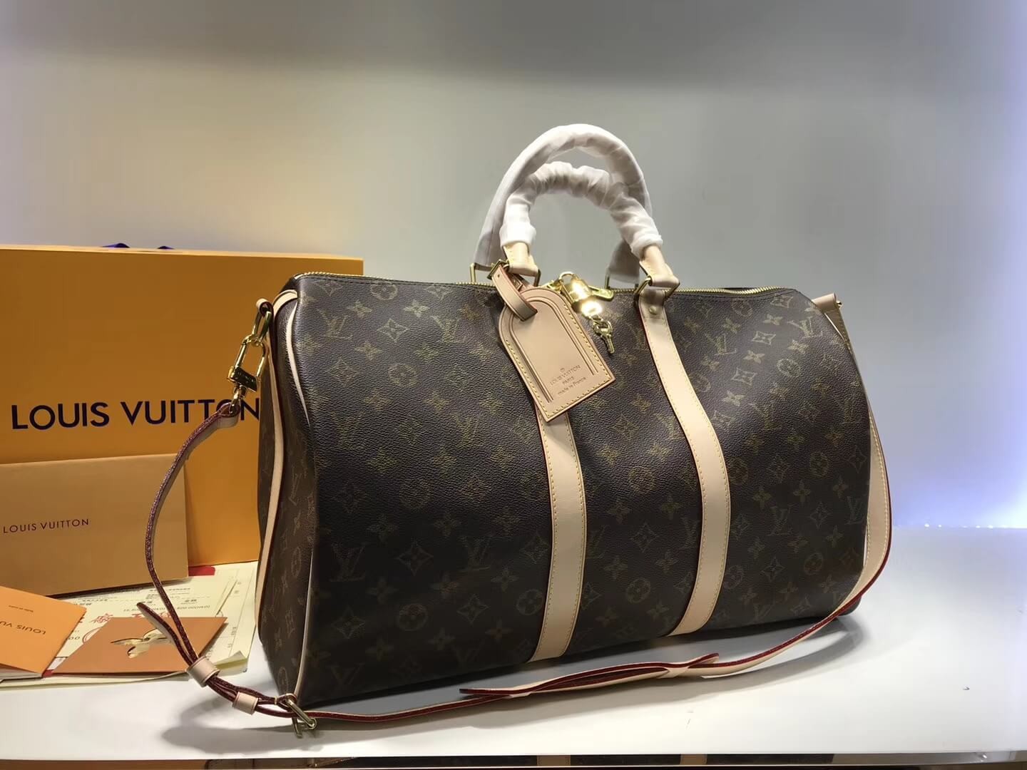Louis Vuitton Monogram Canvas Keepall Bandouliere 45  M41418