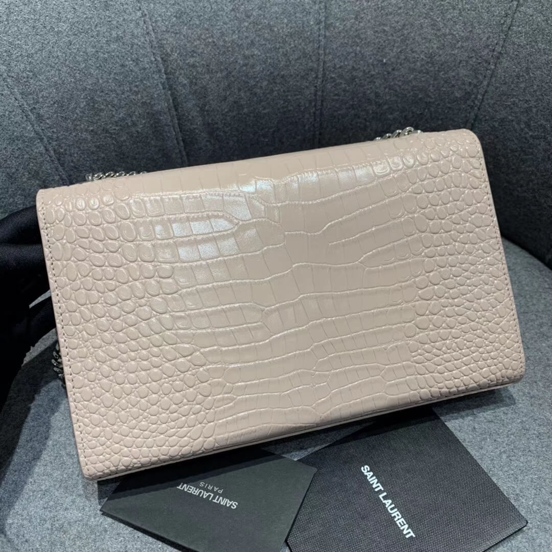 Saint Laurent Medium Kate Tassel Chain Bag In Crocodile Leather 354119