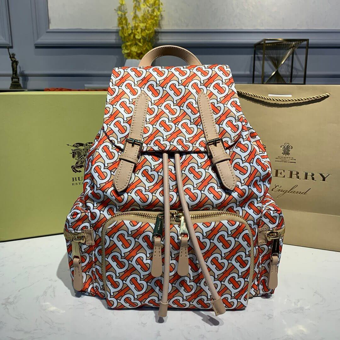 Burberry The Medium Rucksack in Monogram Print Nylon 80134111