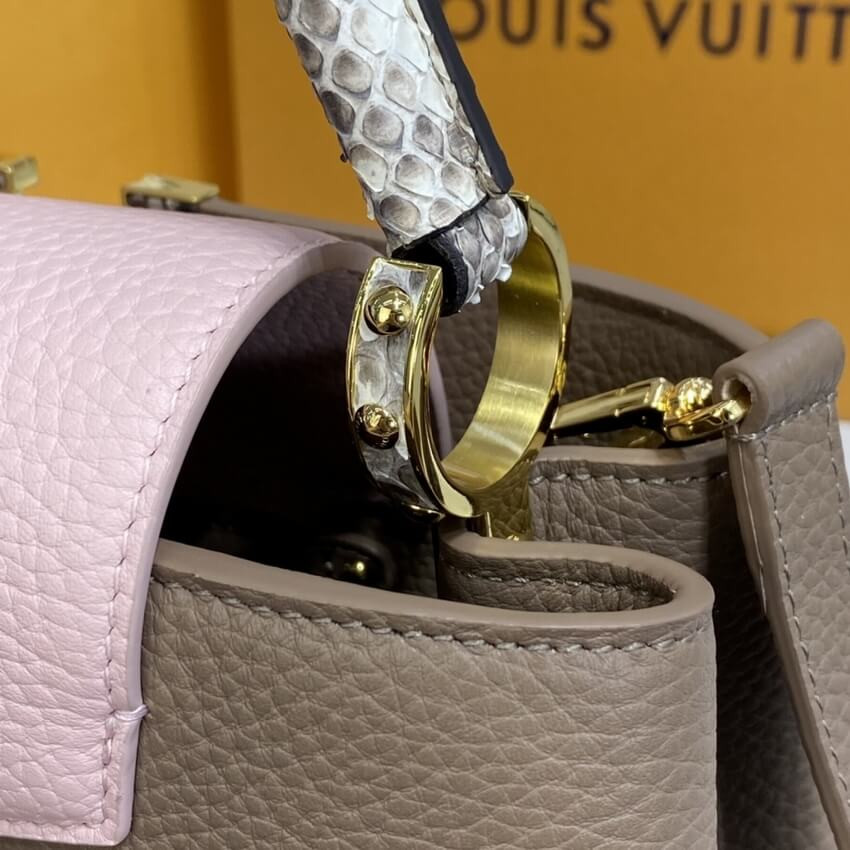 Louis Vuitton Taurillon Leather and Python Capucines MM