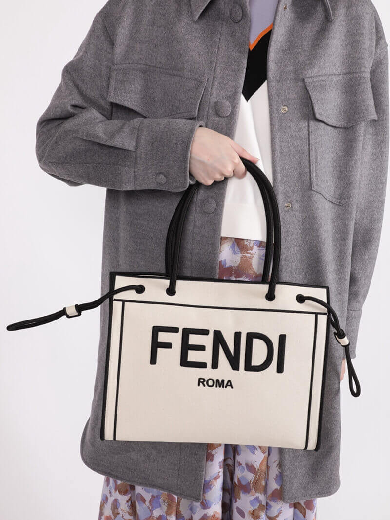 Fendi Roma Canvas Shopper 8BH379