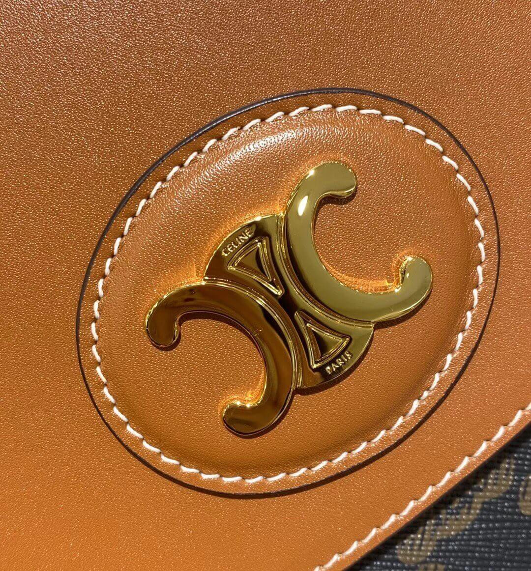 Celine Triomphe Saddle Bag In Triomphe Canvas 194152