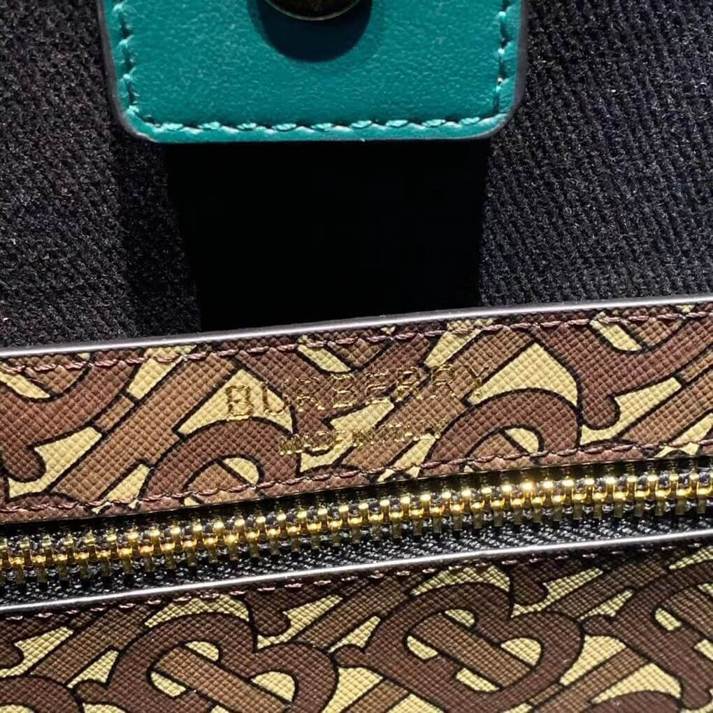 Burberry Small Monogram Print E-canvas Portrait Tote Bag 80250691