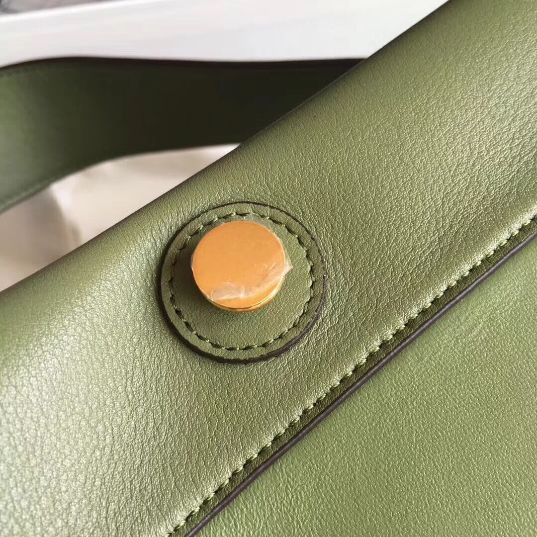 Celine Frame Medium Shoulder Bag 180263 Green/Light Green