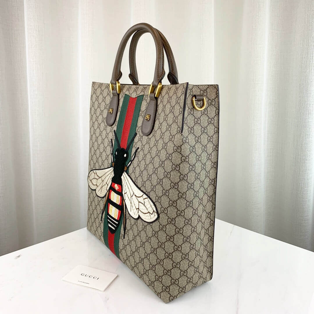 Gucci Embroidered Bee Shopping Bag 437549