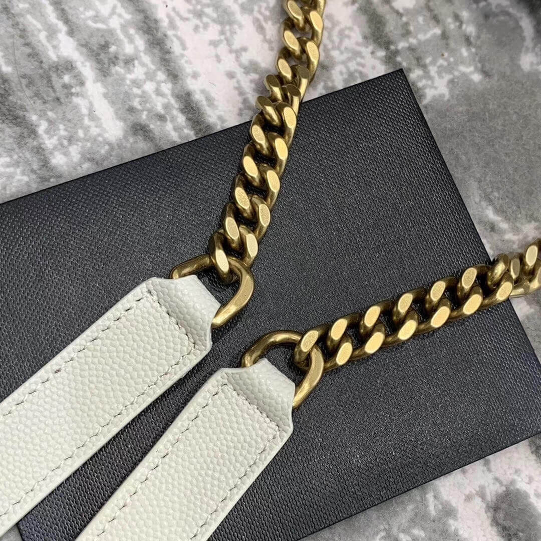 Saint Laurent Vinyle Round Camera Bag In Chevron-quilted Grain Leather 6104361