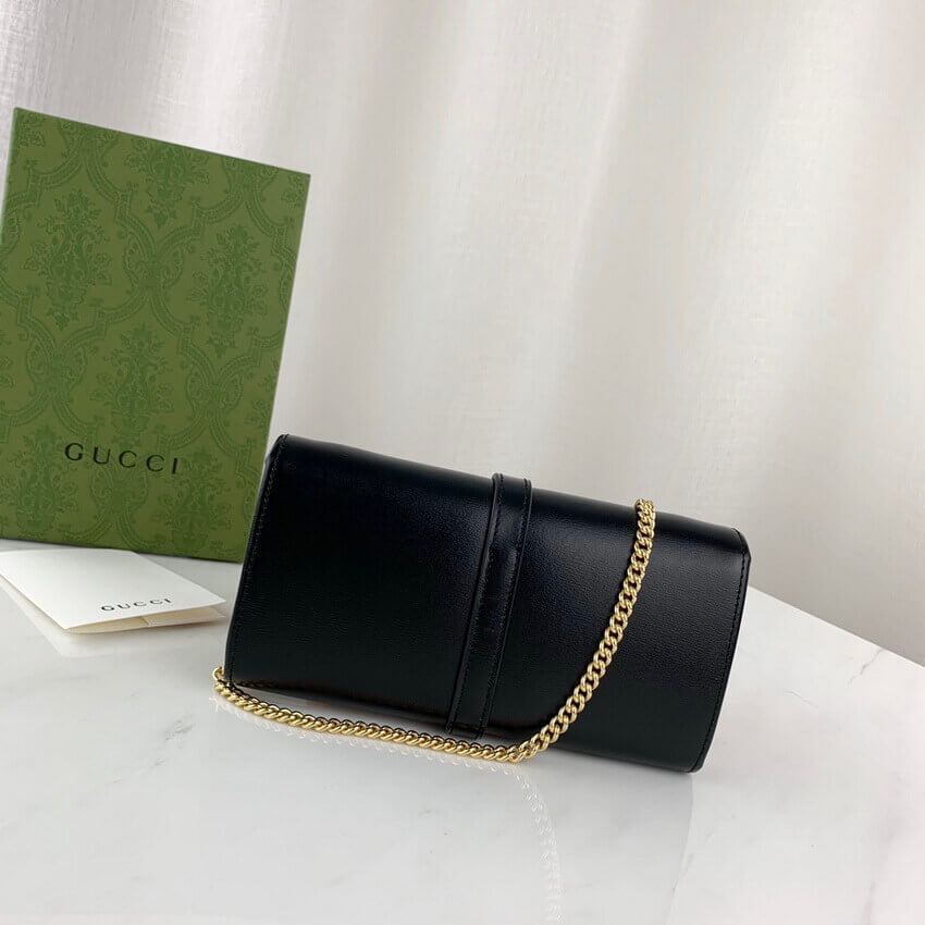 Gucci Jackie 1961 Calfskin Chain Wallet 652681