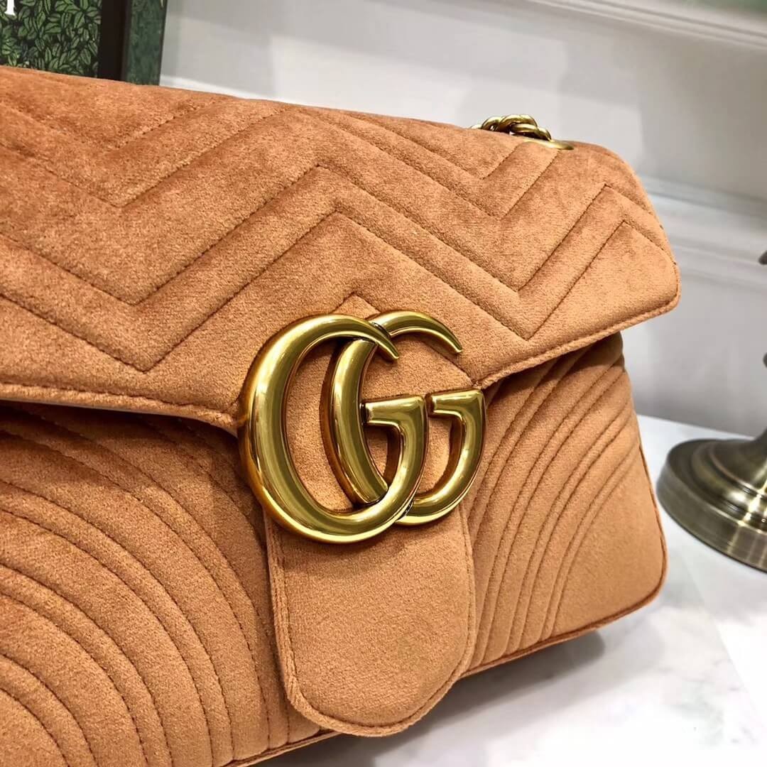 Gucci GG Marmont Medium Velvet Shoulder Bag 443496
