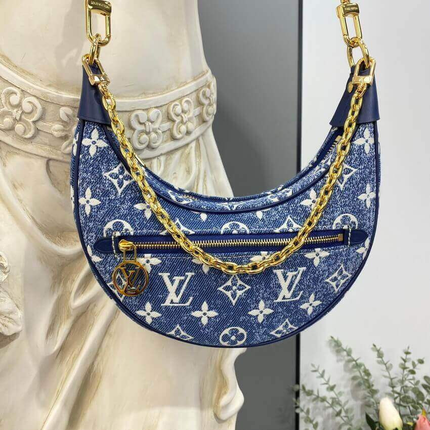 Louis Vuitton Monogram Denim Loop Bag M81166 Blue