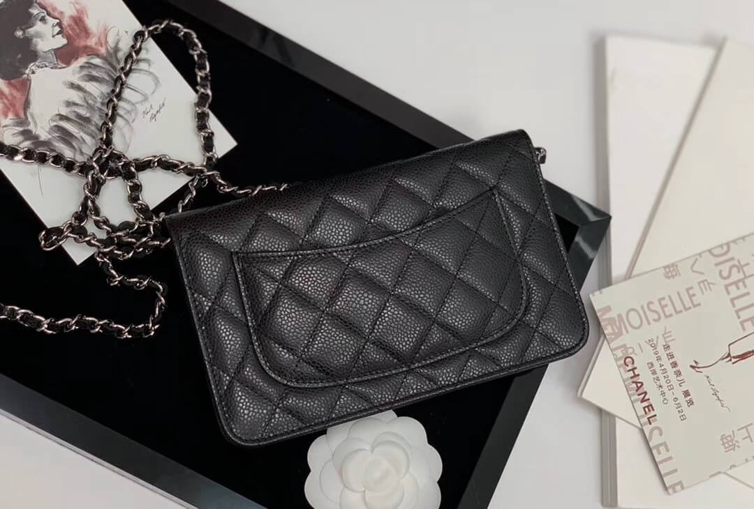 Chanel Wallet on Chain Caviar Gold Hardware Bag 528725