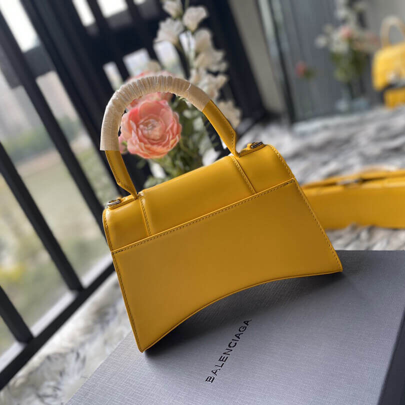 Balenciaga Hourglass S Shiny Box Calfskin Tote