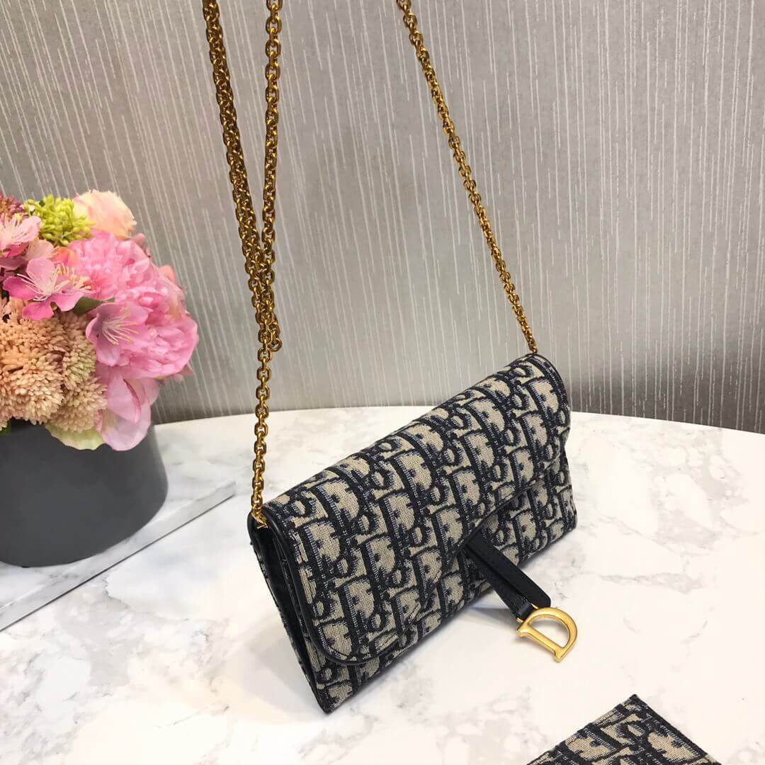 Christian Dior Saddle Long Wallet On Chain S5614