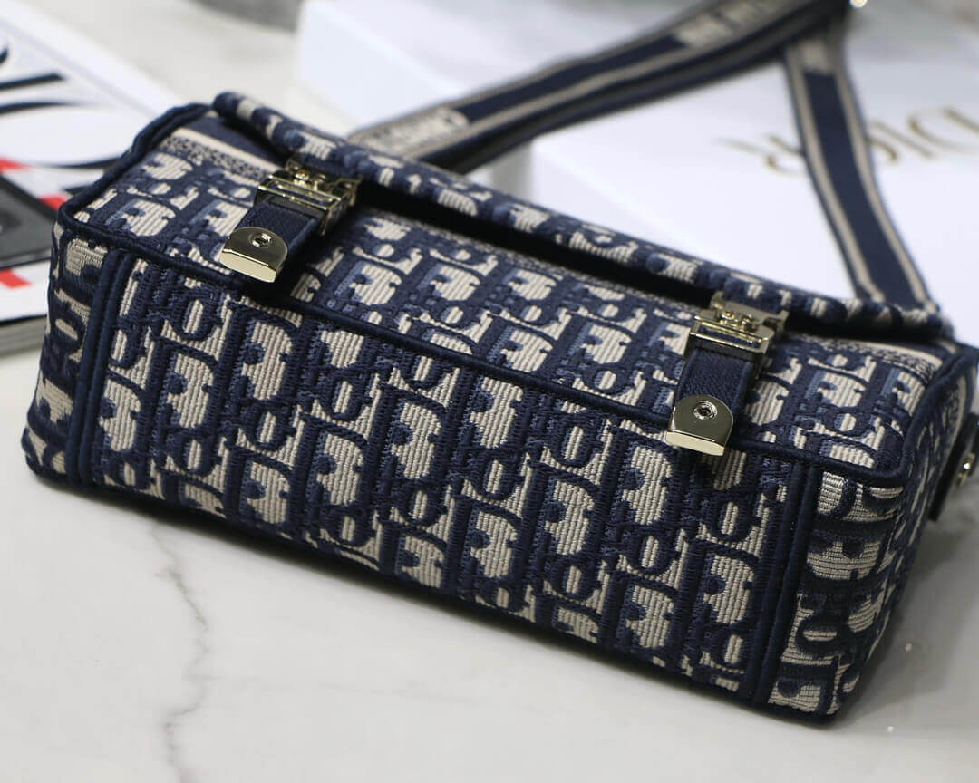 Christian Dior Small DiorCamp Bag in Oblique Embroidery M1241