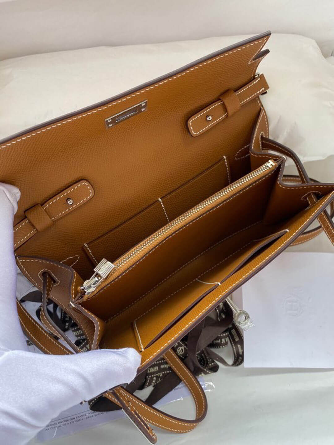 Hermes Kelly Wallet to Go Woc 499041 Brown