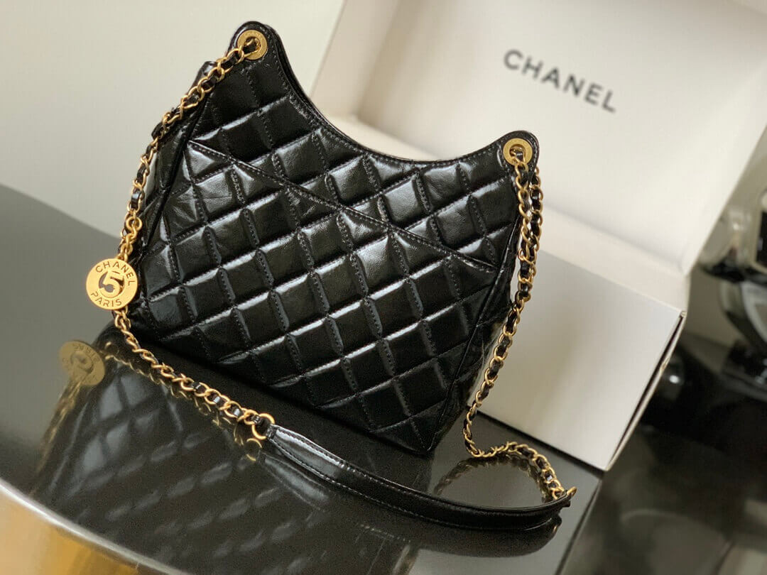 Chanel Hobo Bag in Shiny Crumpled Calfskin AS3690