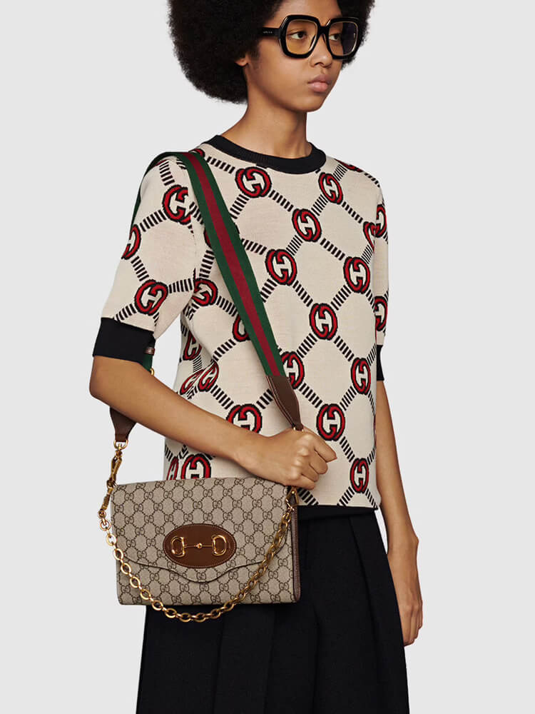 Gucci Horsebit 1955 Small Bag In GG Supreme 677286