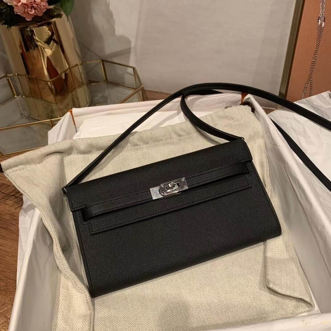 Hermes Kelly Wallet to Go Woc 499041 Black