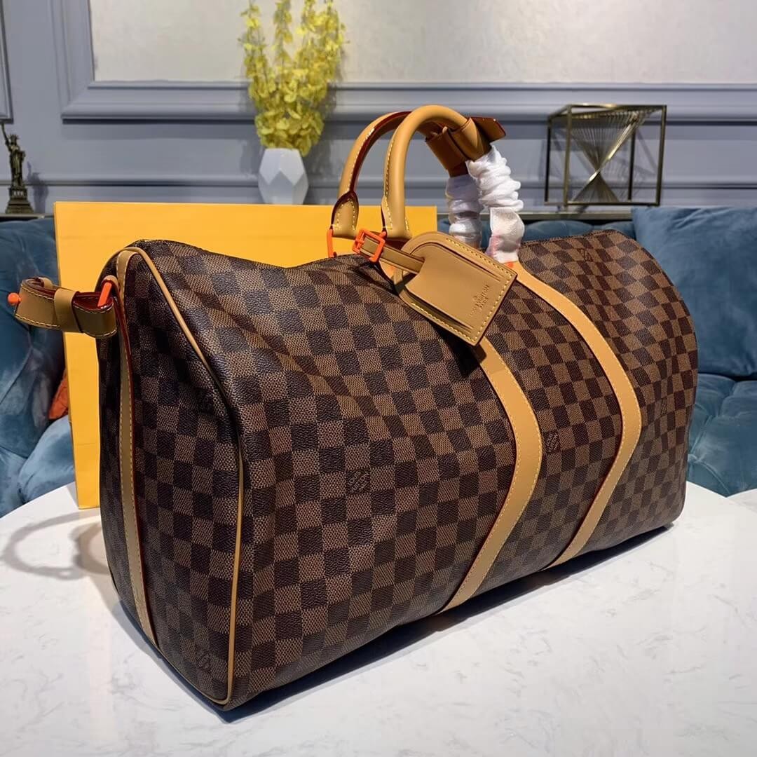 Louis Vuitton Damier Ebene Canvas Keepall Bandouliere 50 N44478