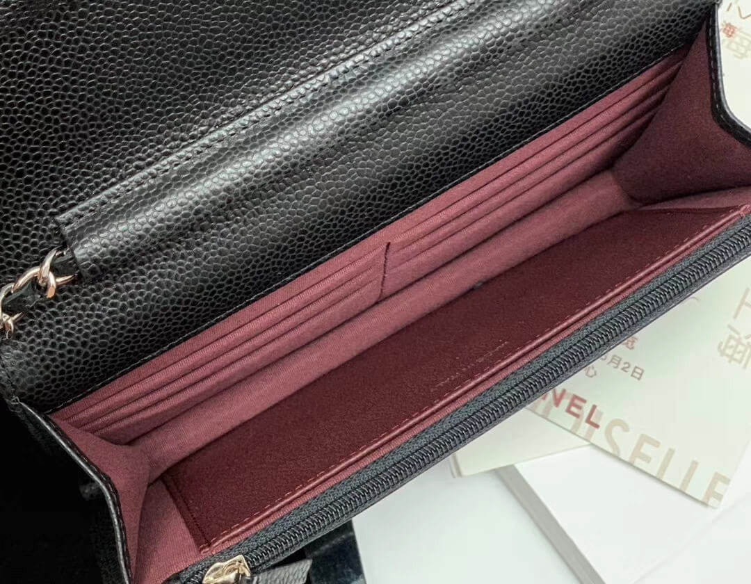 Chanel Wallet on Chain Caviar Gold Hardware Bag 528725