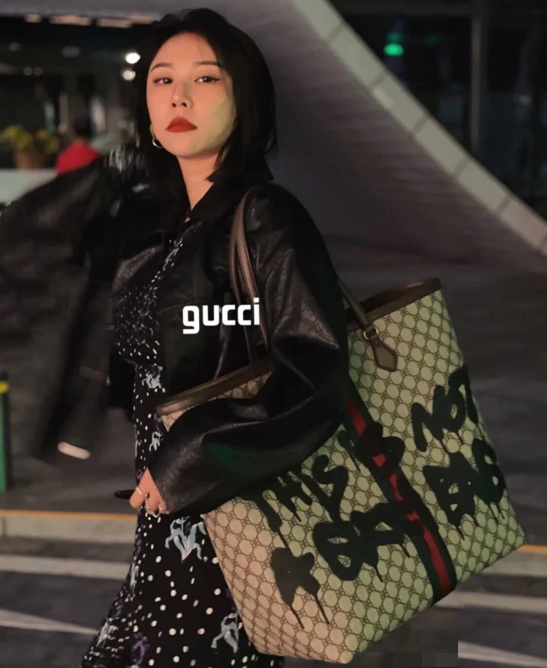 Balenciaga x Gucci Hacker Graffiti Large Tote Bag 680127