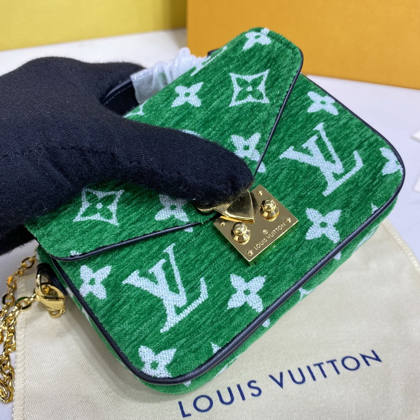 Louis Vuitton Monogram Jacquard Velvet Micro Metis M81494 Green