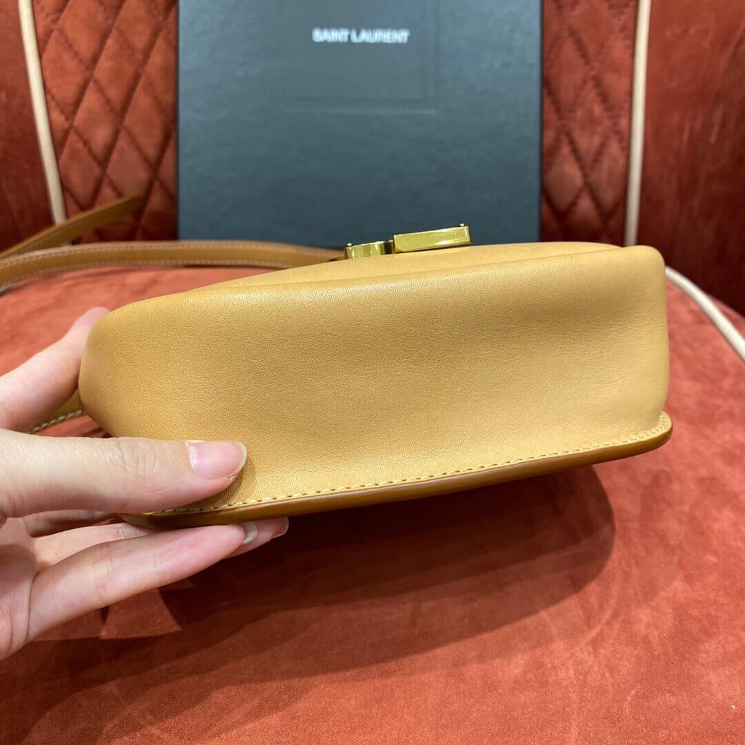 Saint Laurent Kaia YSL-Plaque Small Leather Satchel 619740